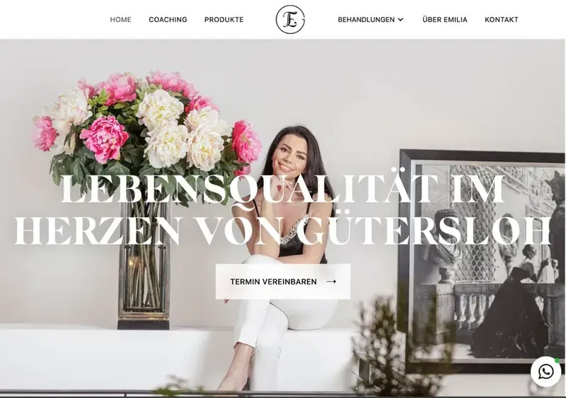 Website Emilia Beauty Concept